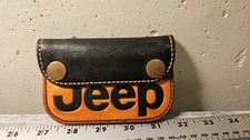 Jeep Leather handmade zipper pocket button fold