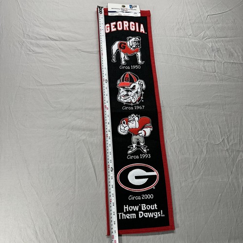 NEU Georgia Bulldogs UGA Heritage Banner bestickt Wollfilz lizenzierter Wimpel - Bild 6 von 8