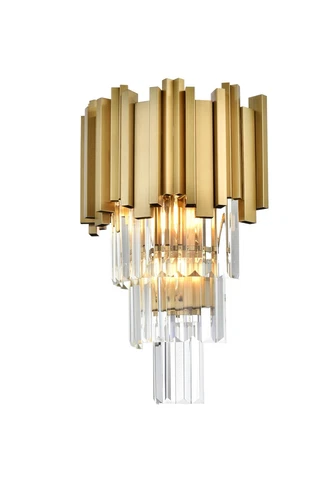 Elegant Lighting Willow 12" Wall Sconce in Satin Gold - Picture 3 of 8