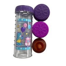 Vintage Playtex Drop In Original Nurser Bottle Holder 8 Oz. Teddy Bears Balloons