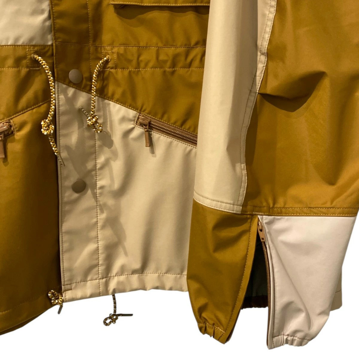 Used KUON 24AW Patchwork Shell Nylon Jacket Brown… - image 5