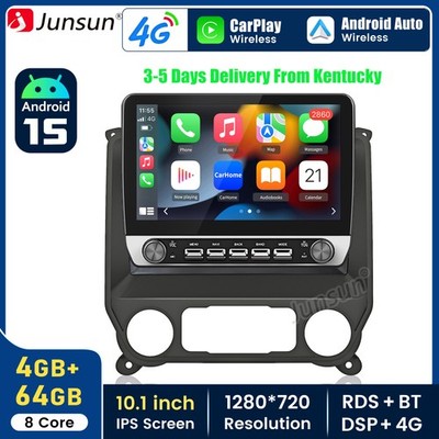 4+64G Android15 Carplay 10.1''For Chevy Silverado 14-18 Car Stereo Radio GPS Nav