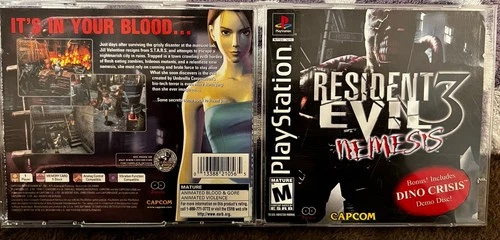 Capcom Resident Evil 3: Nemesis Sony PlayStation 1 NTSC-U/C w/ Dino Crisis Demo
