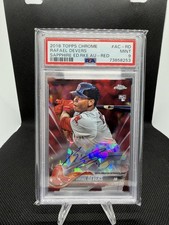 2018 Topps Chrome Sapphire Rafael Devers Rookie Auto Red Refractor /10 PSA 9