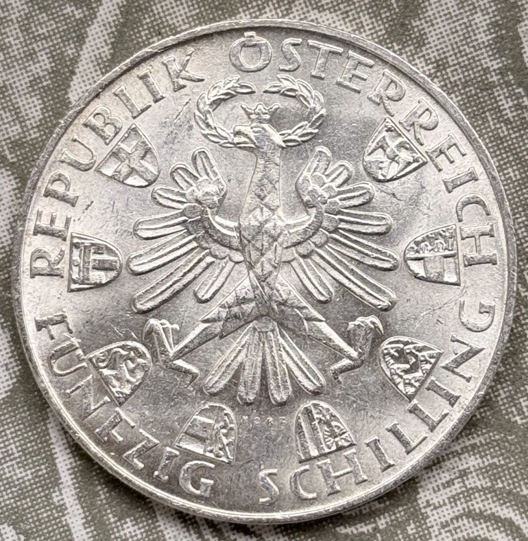 50 Schilling 1959 Österreich 150 Jahre Befreiung  Tirol 20.g 900 Silber Münze