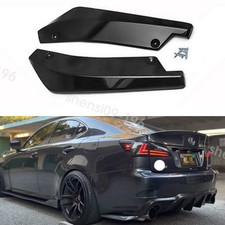 For Lexus Is250 Is350 06-13 2x Gloss Black Pattern Rear Bumper Splitter Canards