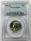1961 D WASHINGTON QUARTER * PCGS MS65 * NR #P2753