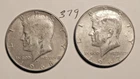 KENNEDY HALF DOLLAR,  40%  SILVER,  1967-P,  1968-D,  ----379