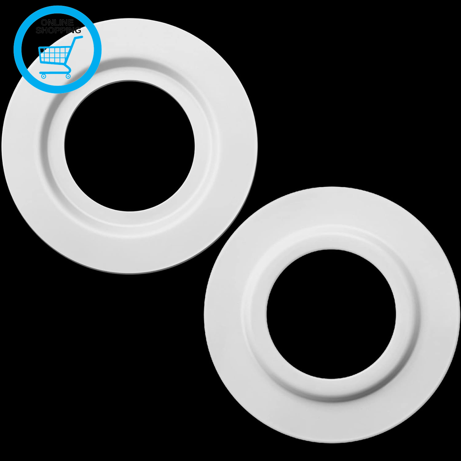 2 Pieces Metal Lamp Shade Reducer Ring for ES/E27 to BC/B22 Plate Light Fitting