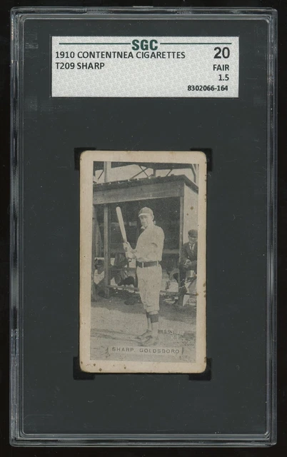 1910 Contentnea Photo Series (T209) Lee Sharpe - Goldsboro Giants - SGC 1.5