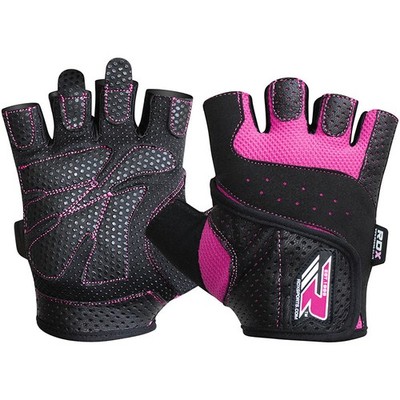 RDX Pink Fingerless Gym Gloves for Women   Workout & Fitness Training