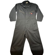 Dickies Mens Black Zip Front Workwear chore Coveralls Size 46 Regular- spots