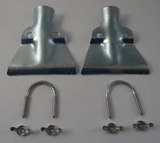 Push Broom Steel Handle Brace Kit Large Sweeps Brace U Bolt Wing Nuts Quantity 2