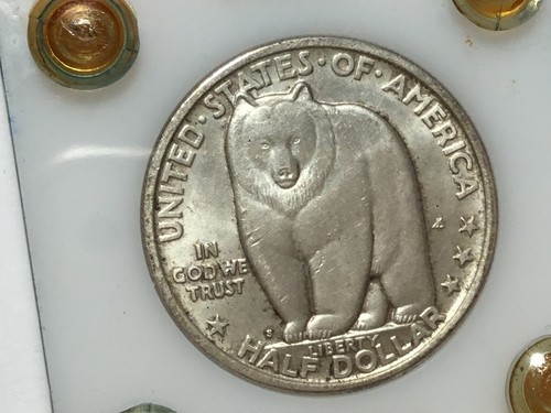 1936 S Bay Bridge Silver Commemorative Half Dollar, Choice Uncirculated. - Picture 1 of 5