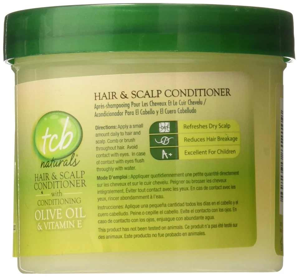 Tcb Naturals Conditioner H&S Olive Oil & Vit-E Jar 10oz - Image 2 of 2