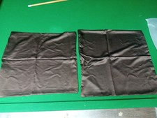 2 Soft Silky Pillowcases Zip Close 18 x 18 inch Chocolate Brown For Throw Or Bed