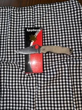 Spyderco Paramilitary 2 Cruwear Micarta Crucarta PM2 Folding Pocket Knife