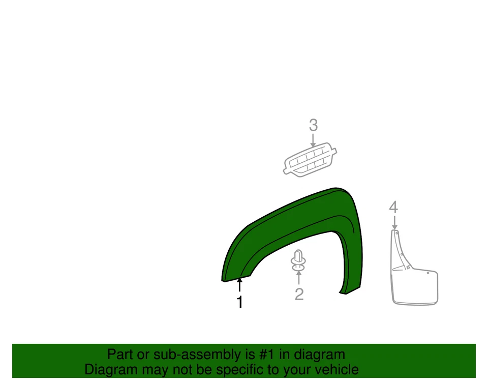 Fender dianteiro genuíno GM 15944735 com primer lateral - Imagem 4 de 4