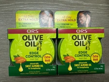 2 ORS Olive Oil Edge Control Hair Gel All Day Extra Hold 2.25oz EACH
