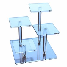 4-Tier Clear Acrylic Riser Display Stand for Action Figures, Jewelry  Collec...