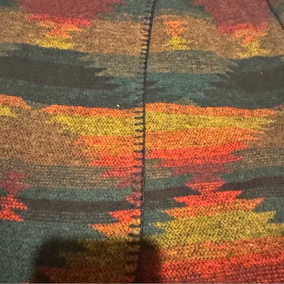 Винтажная 90-х лучшая американская шерстяная смесь ацтекская юбка с запахом сделано в США размер 5/6 - Изображение 3 из 4