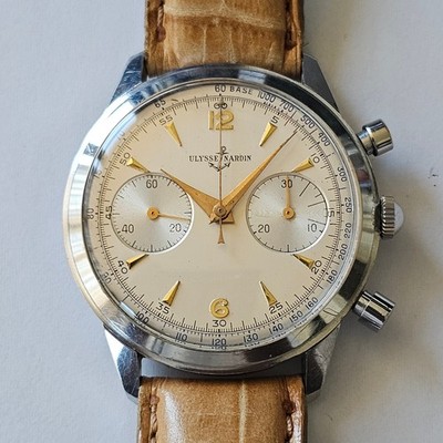 ULYSSE NARDIN-STEEL-SCREW CASE-OVERSIZE (37 MM)-COLUMN WHEEL-VALJOUX 23