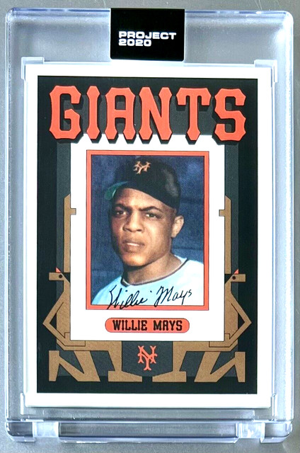 Topps Project 2020 #346 Willie Mays HOF By Grotesk 1952 Giants Free Shipping