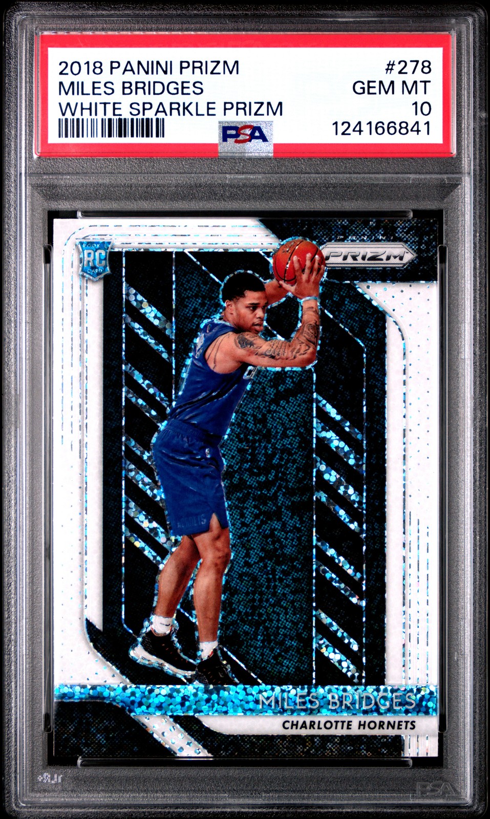 2018 Panini Prizm #278 Miles Bridges White Sparkle SP RC PSA 10