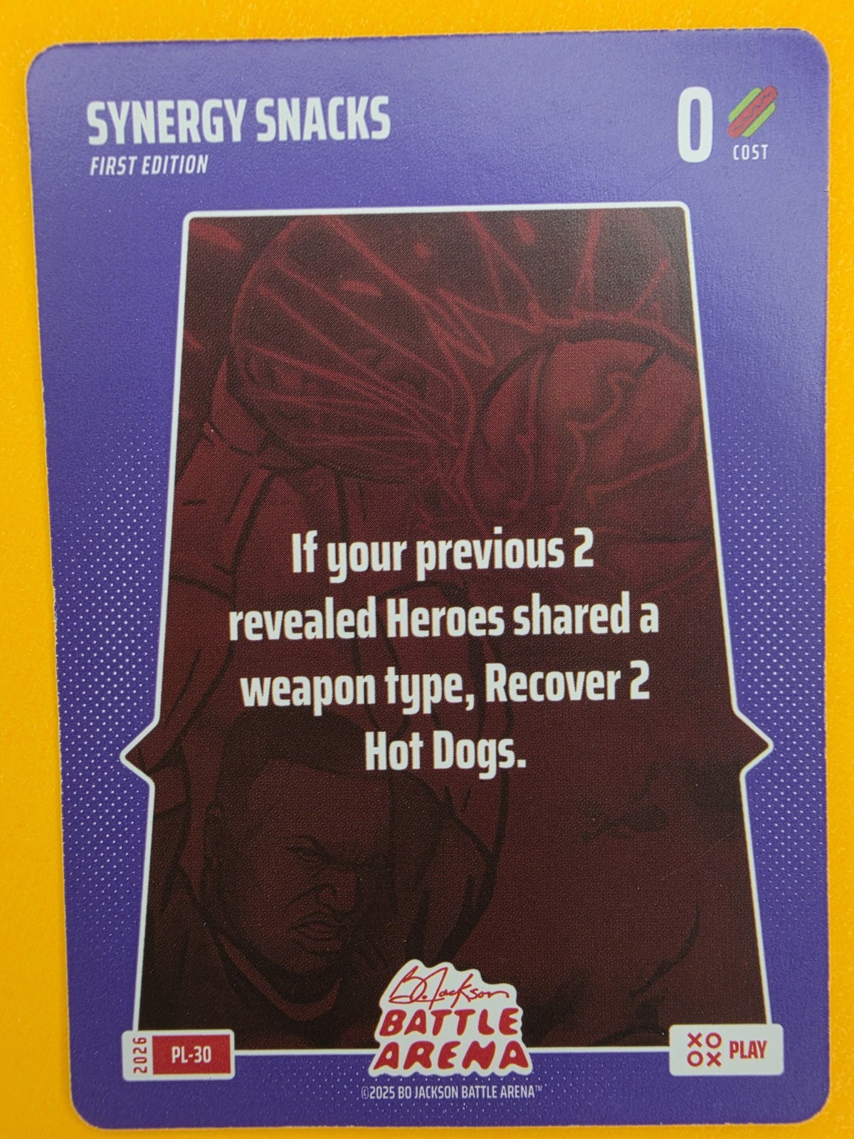 SYNERGY SNACKS PL-30 Play Card Bo Jackson Battle Arena 2026 Griffey Edition SP