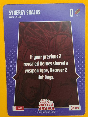 SYNERGY SNACKS PL-30 Play Card Bo Jackson Battle Arena 2026 Griffey Edition SP