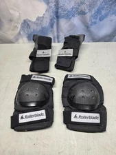 🔥 Rollerblade Black Elbow Pads Size Medium W/ Wrist Guards Used Nice OEM