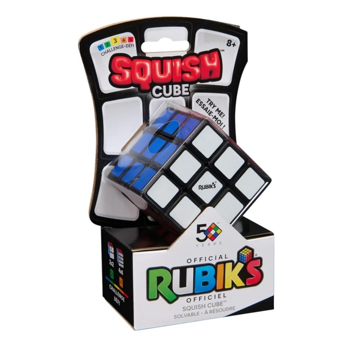 Rubik's Squish Cube 50th Anniversary Spin Master Solvable Fidget