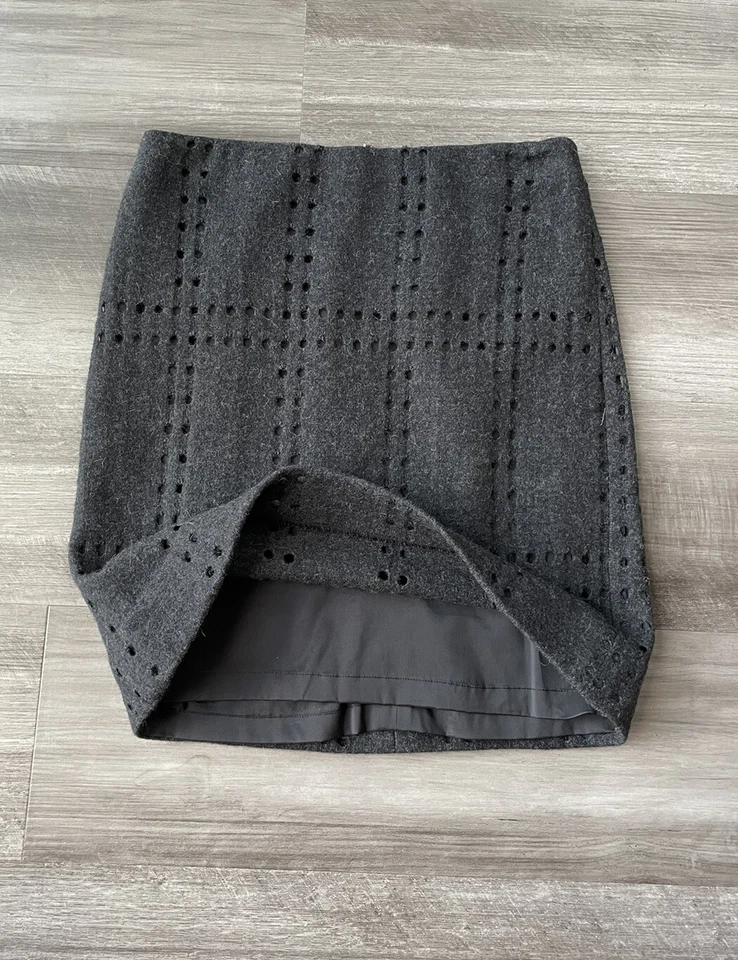 Falda de lana gris Etcetera EE talla 0 forrada recortada Foto 2 de 4