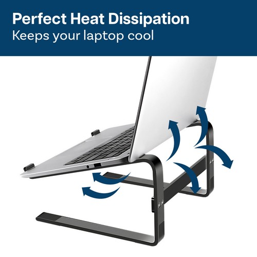 Großer Laptop Stand - Laptop Ständer 10-18" - Laptop Halterung - Schwarz - Bild 4 von 7