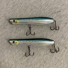 Bass Pro Pencil Popper 5in 1-1/8oz Silver/Blue (2-Pack)