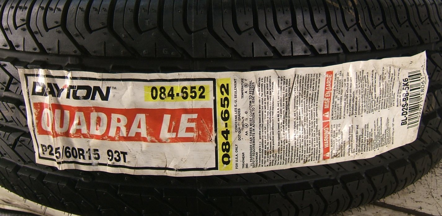 NEW Dayton Tire P215/60R15 Dayton Quadra LE 93T 2156015 eBay
