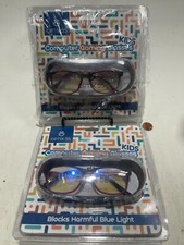 Optix 55 Blue Light Blocking Glasses Computer Gaming Kids Sealed - 2 Pairs