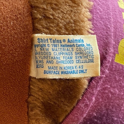 1981 Shirt Tales Bogey Monkey Plush Stuffed Animal Toy Vintage Hasbro Preschool - Picture 11 of 12