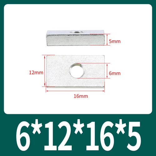Rechteckige Vierkantmuttern Gleitblöcke für Alu Zubehör, mechanische Ausrüstung - Picture 43 of 73