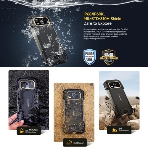 Global Ulefone Armor 27 Pro Rugged Phone 24GB+256GB Night Vision 10600mAh 120Hz - 第 9/26 張圖片
