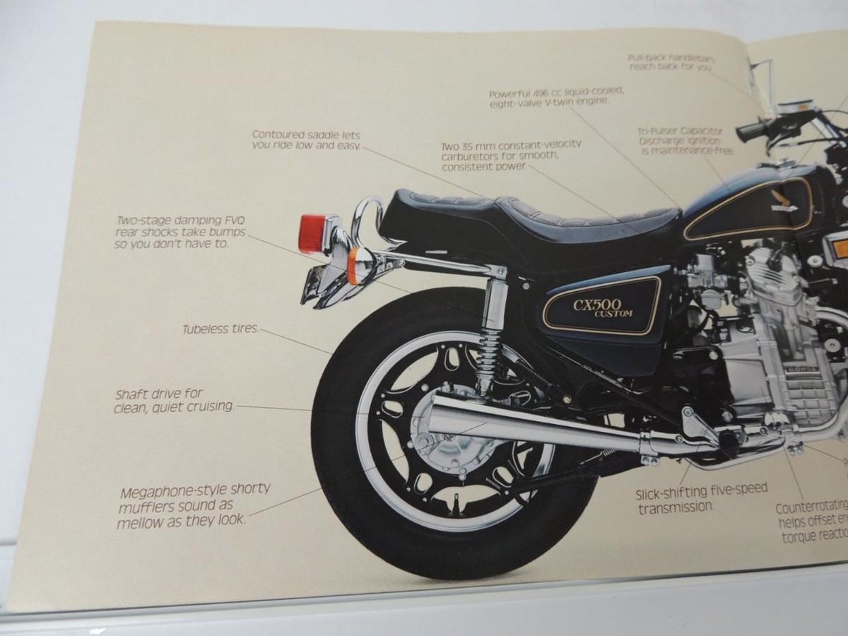 NOS 1979 Honda CX500 Custom Dealer Brochure L831 | eBay