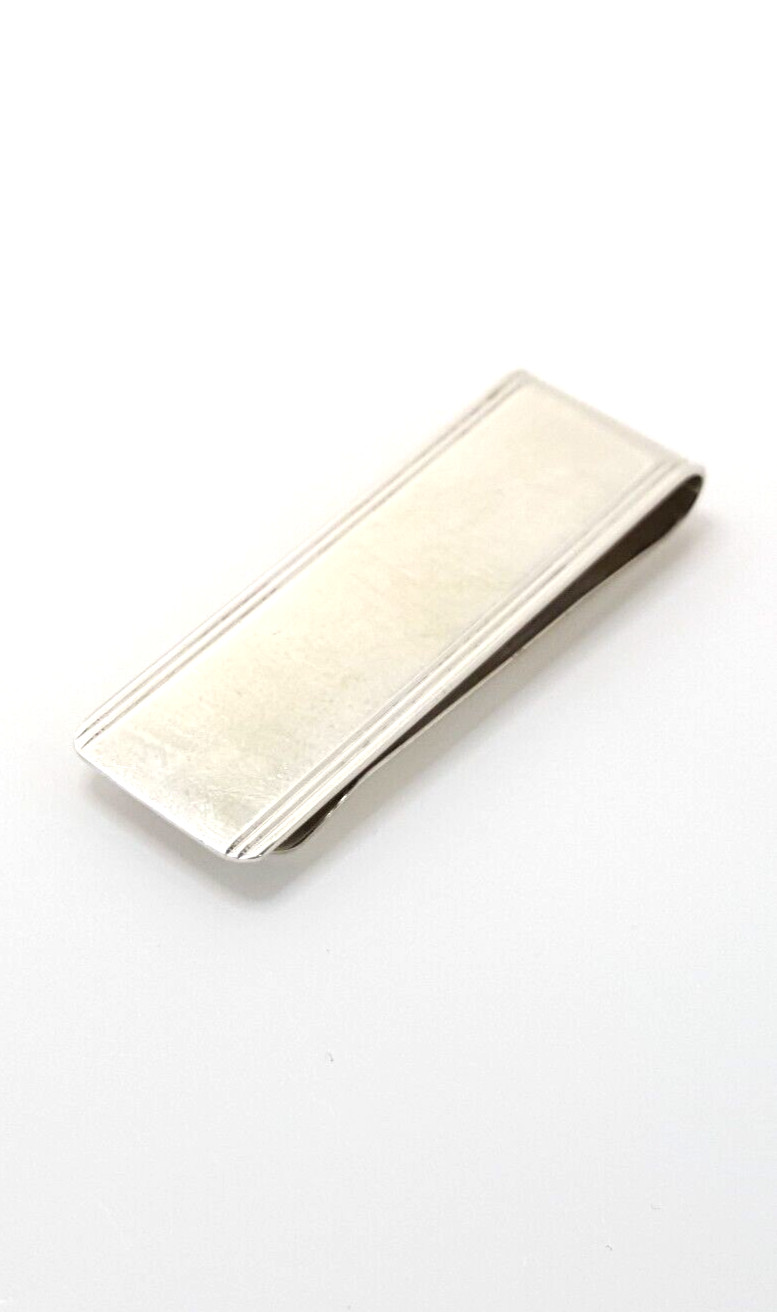Fully UK Hallmarked Solid Silver Money Clip 925 S… - image 1