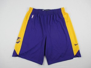Los Angeles Lakers Nike Shorts Men S Purple Gold Dri Fit New Multiple Sizes Ebay