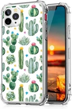 SeeWeLove Cactus Phone Case for Iphone 11 Pro Max Shockproof with Prickly Pear
