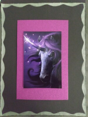 Unicorn - Framed, With Inner Glitter Card Frame, 9x12''