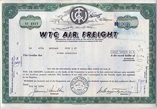 WTC Air Freight Stock Certificate California