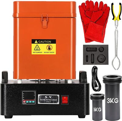 #ad 2025 Upgraded 13KG Gold Melting Furnace Kit 2100°F Electric for Copper Silver $233.59