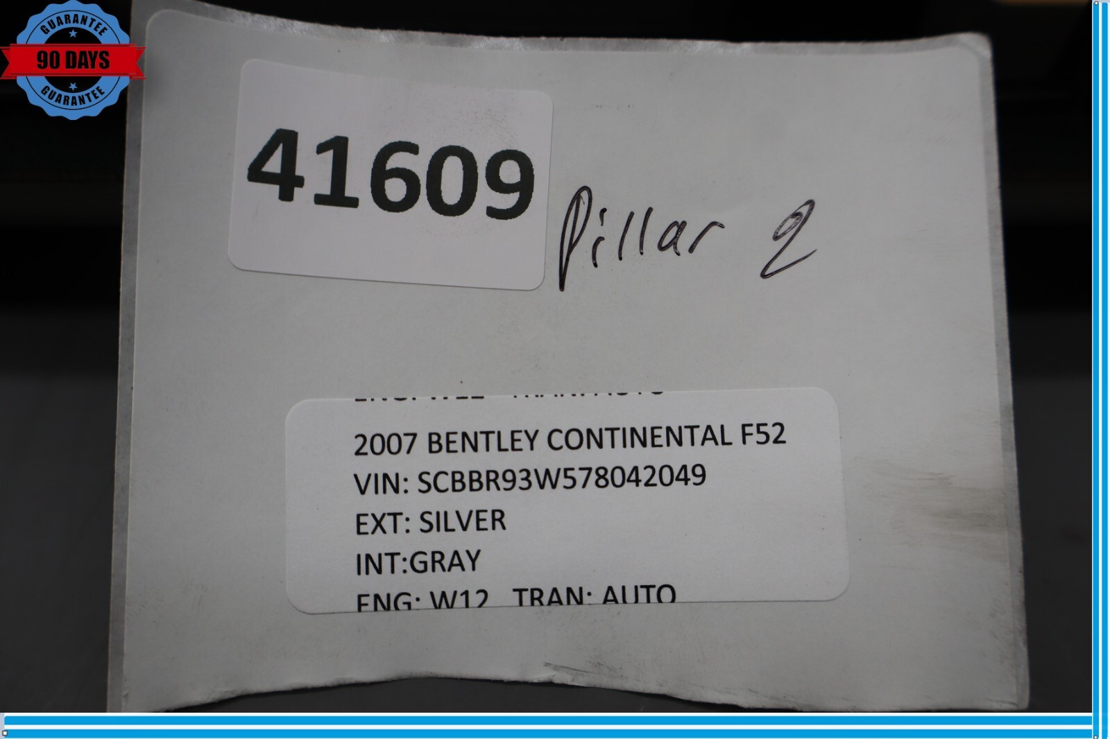 06-08 Bentley Continental Windshield Left A Pillar Trim Cover W/ Speaker Oem