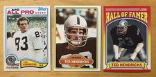 Ted Hendricks Lot Of 3 With 1980 & 1982 Topps + Score HOF Raiders NM-MT