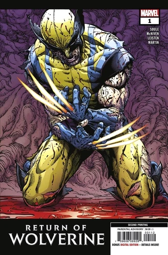 RETURN OF WOLVERINE #1 MCNIVEN 2ND PRINT ERROR VARIANT NM X-MEN LOGAN MARVEL